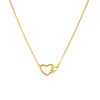 TOMEI Duo Heart Necklace, Yellow Gold 916