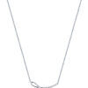 TOMEI Lovely Ribband Necklace, White Gold 750