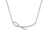 TOMEI Lovely Ribband Necklace, White Gold 750