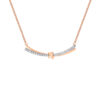 TOMEI Lovely Knot Necklace, Rose Gold 750