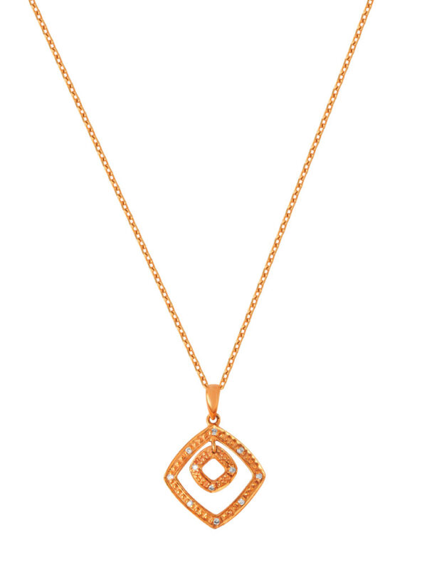 TOMEI Diamond Pendant Set, Yellow Gold 375