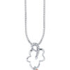 TOMEI Diamond Pendant Set, White Gold 375