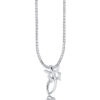 TOMEI Diamond Pendant Set, White Gold 585
