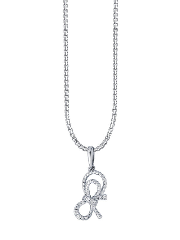 TOMEI Diamond Pendant Set, White Gold 375
