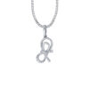 TOMEI Diamond Pendant Set, White Gold 375