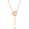TOMEI Love Of Tower Necklace, Rose Gold 750