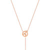 TOMEI Love Of Tower Necklace, Rose Gold 750
