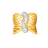 TOMEI Dual-Tone Spread Wings Ring, Yellow Gold 916