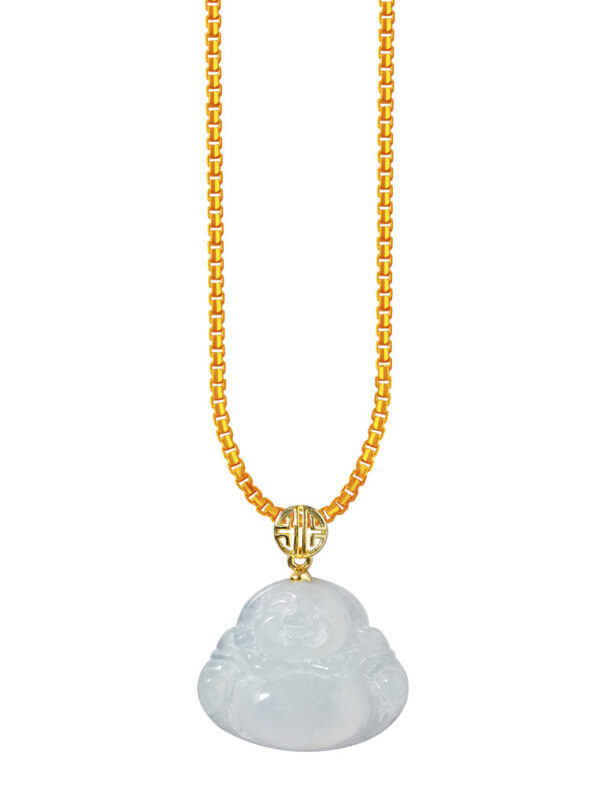TOMEI Buddha Jade Pendant, Yellow Gold 750