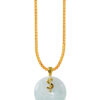 TOMEI Money Symbol Jade Pendant, White Gold 750