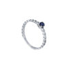 TOMEI Blue Sapphire Diamond Ring, White Gold 750