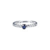 TOMEI Blue Sapphire Diamond Ring, White Gold 750