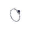 TOMEI Blue Sapphire Diamond Ring, White Gold 750