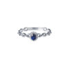 TOMEI Blue Sapphire Diamond Ring, White Gold 750