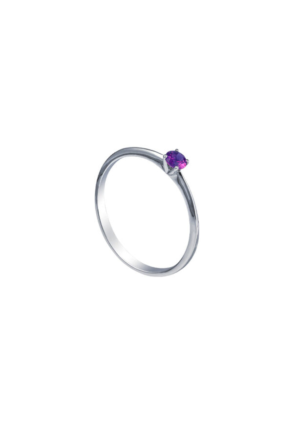 TOMEI Blue Sapphire Solitaire Ring, White Gold 750