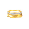 TOMEI Diamond Cut Collection 2-in-1 Ring, Yellow Gold 916
