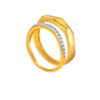TOMEI Diamond Cut Collection 2-in-1 Ring, Yellow Gold 916