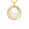 TOMEI Diamond Cut Collection Circular Pendant, Yellow Gold 916