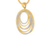 TOMEI Diamond Cut Collection Circular Pendant, Yellow Gold 916