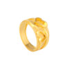 TOMEI Duo Heart Printed Ring, Yellow Gold 916