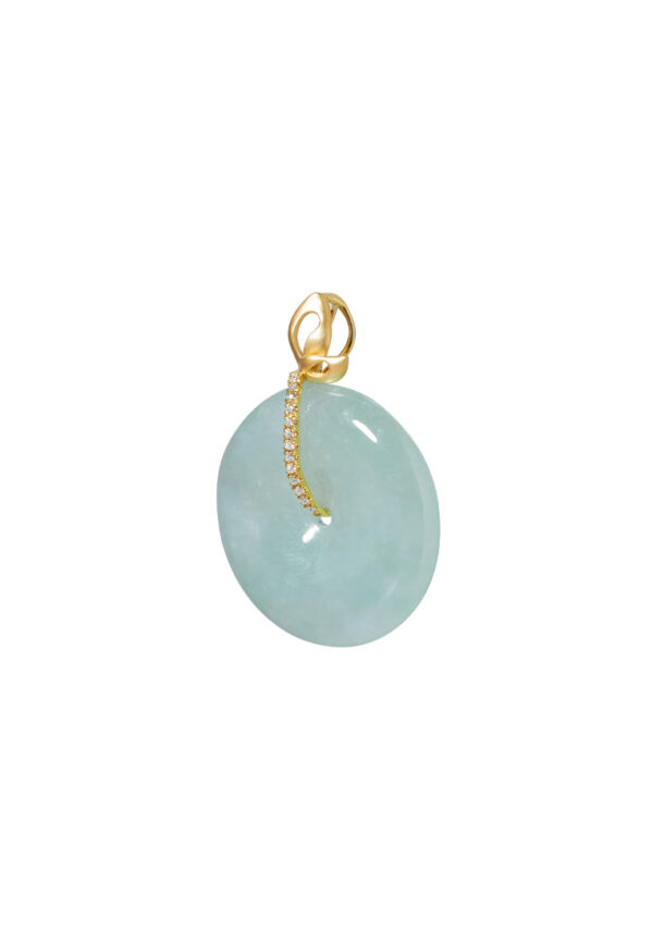 TOMEI Peacefully Jade Pendant, Yellow Gold 750