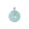 TOMEI Budding Flower Jade Pendant, White Gold 750