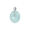 TOMEI Budding Flower Jade Pendant, White Gold 750