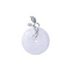 TOMEI Blooming Leaves Jade Pendant, White Gold 750