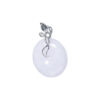 TOMEI Blooming Leaves Jade Pendant, White Gold 750