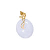 TOMEI Blooming Leaves Jade Pendant, Yellow Gold 750