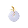 TOMEI Blooming Leaves Jade Pendant, Yellow Gold 750