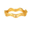 TOMEI Hollow Curvy Bangle, Yellow Gold 916