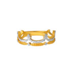 TOMEI Dual-Tone Crown Ring, Yellow Gold 916