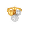 TOMEI Dual-Tone Party Balloon Ring, Yellow Gold 916