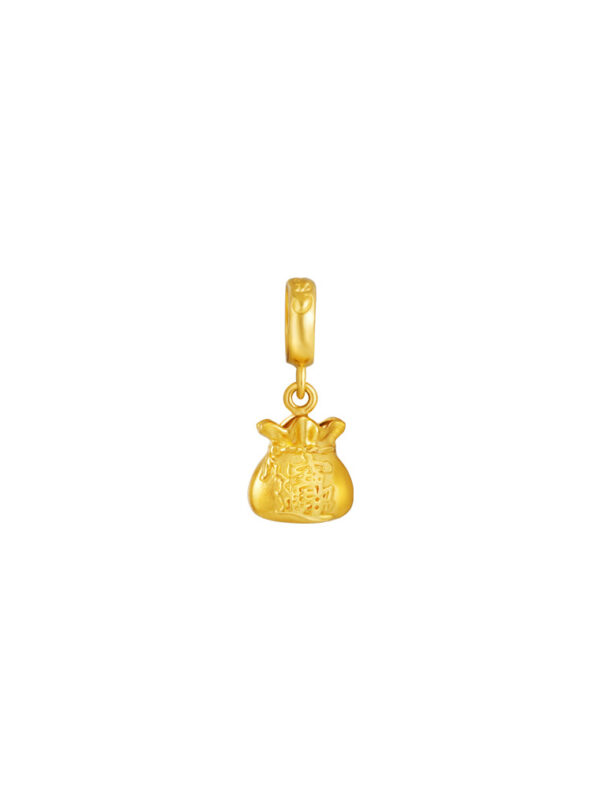 TOMEI Chomel Collection Lucky Bag Charm, Yellow Gold 916
