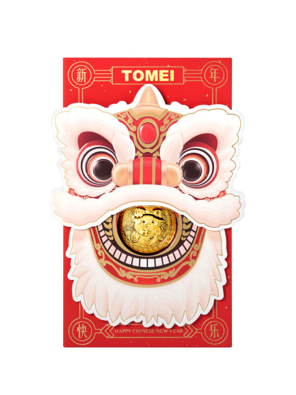 TOMEI 2025 Red Packet Snake Gold Wafer 0.2G, Yellow Gold 9999