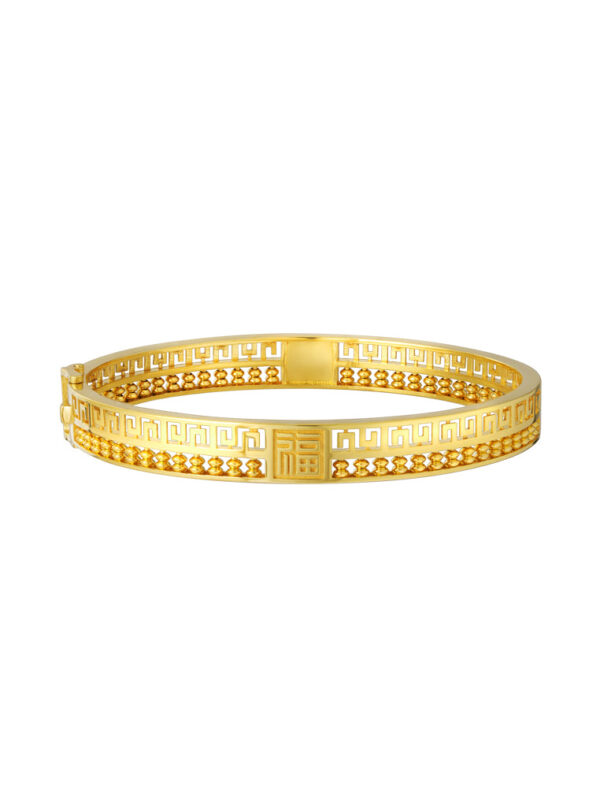 TOMEI Perpetual Bliss Abacus Bangle, Yellow Gold 916