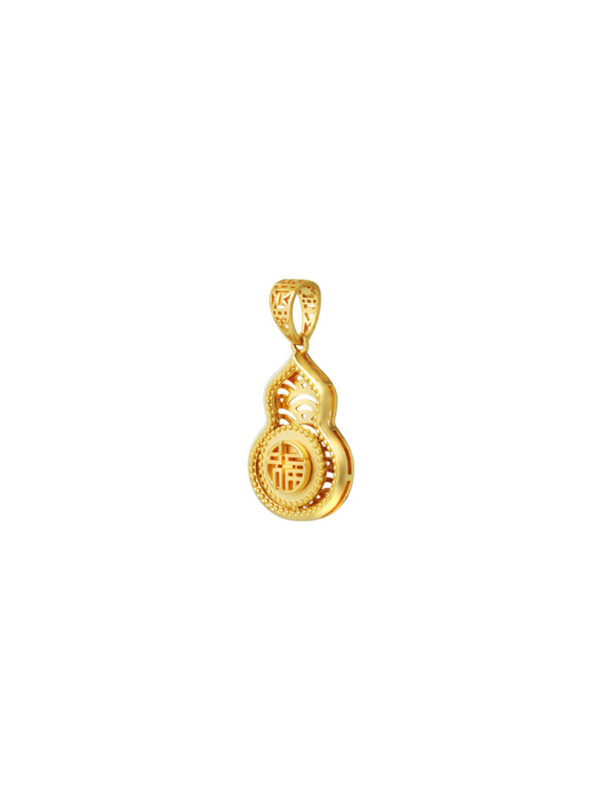 TOMEI Fu-Zi Gourd Pendant, Yellow Gold 916