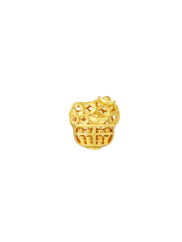 TOMEI Money Bag Abacus Pendant, Yellow Gold 916