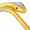 TOMEI Diamond Cut Collection, The Golden Snake Bangle, Yellow Gold 916
