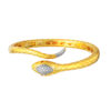 TOMEI Diamond Cut Collection, The Golden Snake Bangle, Yellow Gold 916
