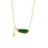TOMEI Auspicious Leaf Jade Necklace, Yellow Gold 750
