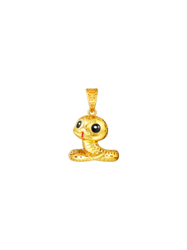 TOMEI Auspicious Snake Pendant, Yellow Gold 916