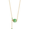 TOMEI Auspicious Barrel Jade Necklace, Yellow Gold 750