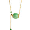 TOMEI Auspicious Barrel Jade Necklace, Yellow Gold 750