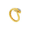 TOMEI Diamond Cut Collection, The Golden Snake Ring, Yellow Gold 916