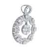 TOMEI Diamond Pendant, White Gold 750