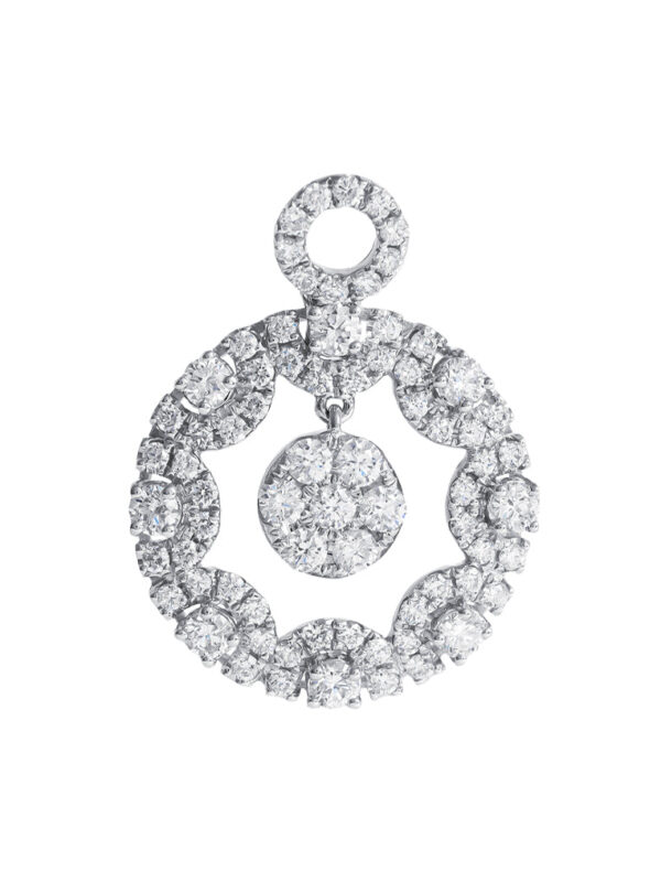 TOMEI Diamond Pendant, White Gold 750