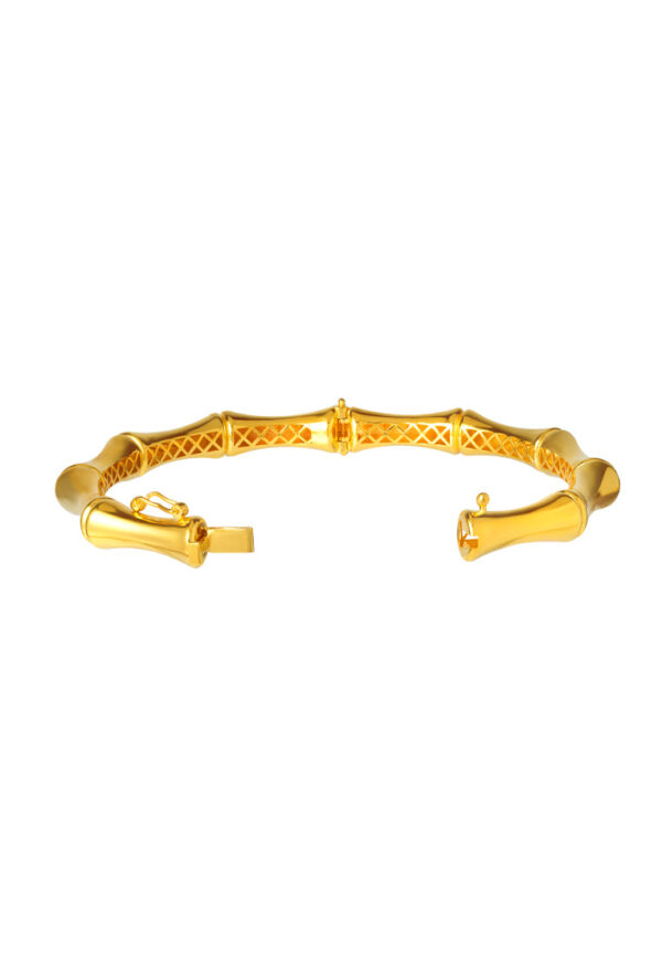 TOMEI Lusso Italia Bamboo Bangle, Yellow Gold 916