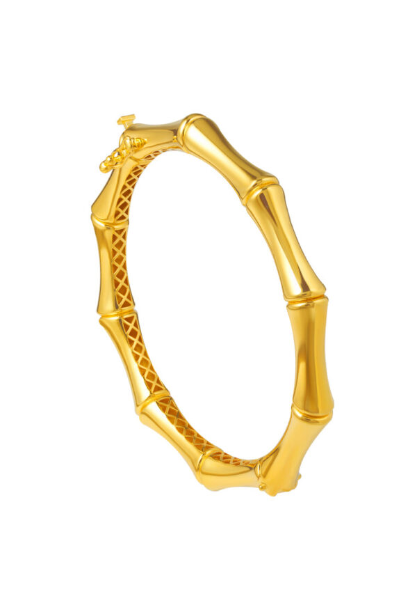 TOMEI Lusso Italia Bamboo Bangle, Yellow Gold 916